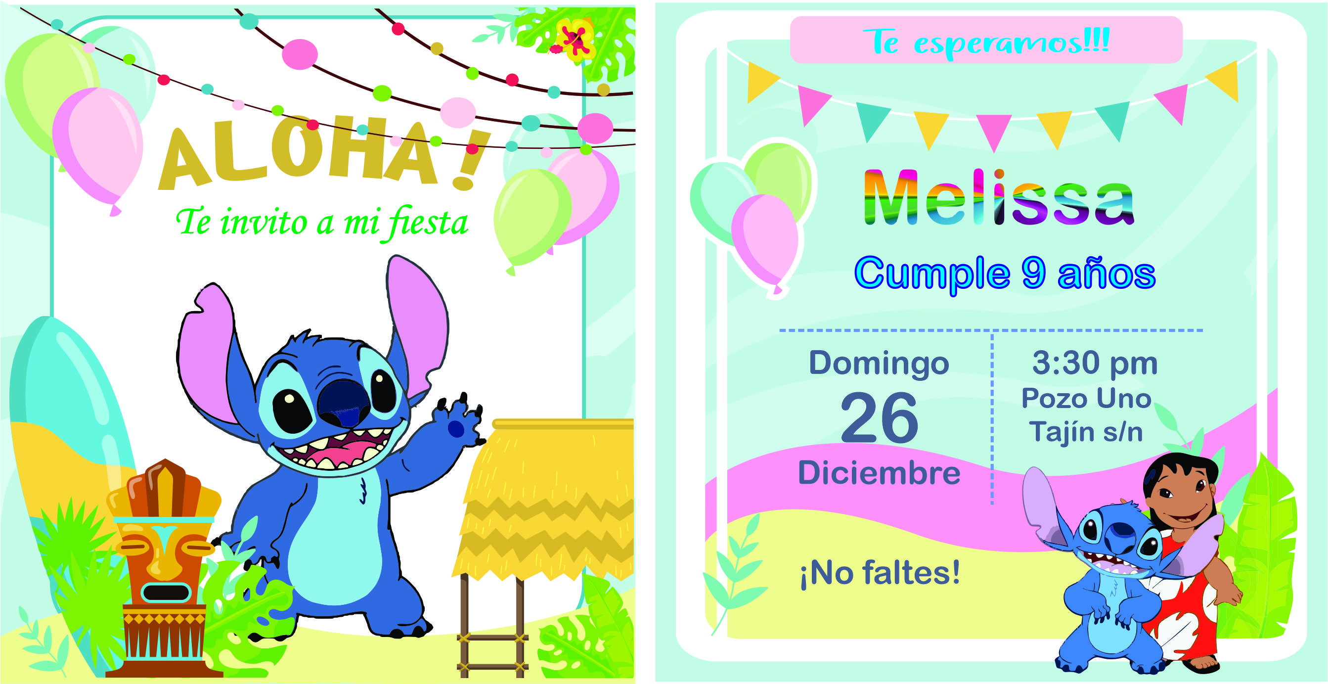 Invitación Stich 1 - Vista 1